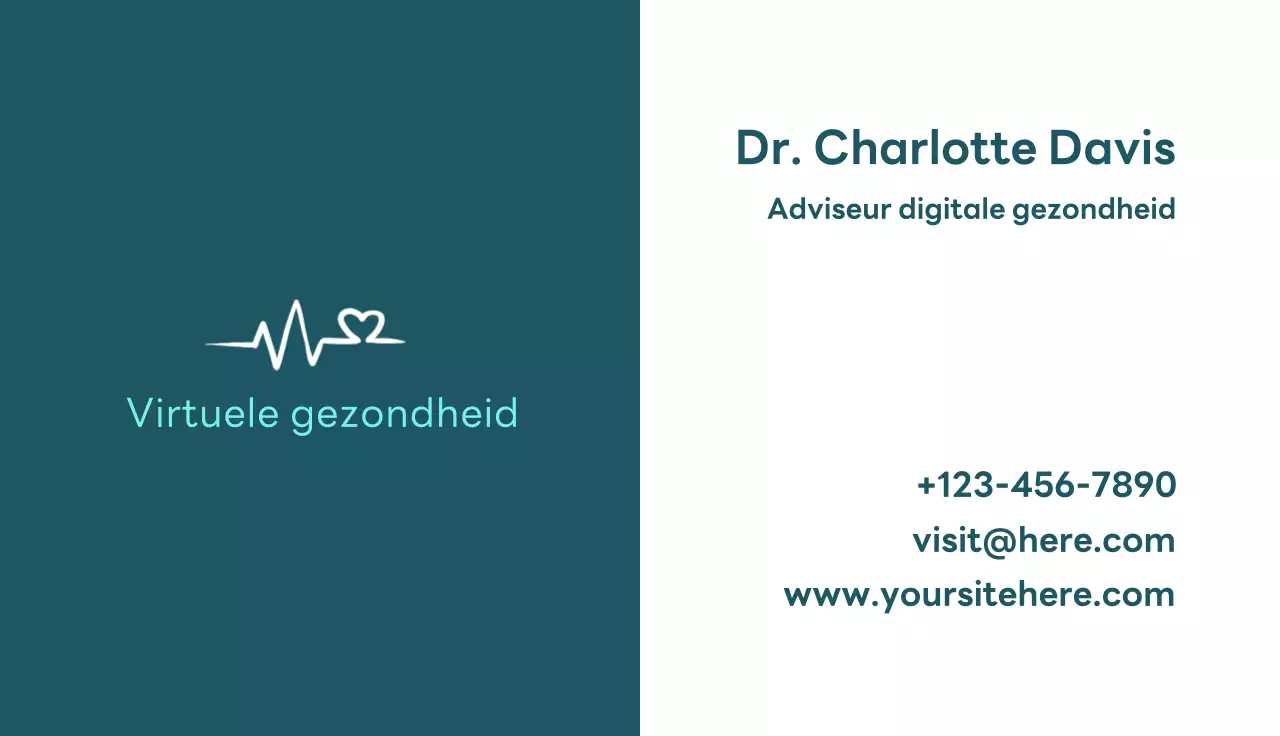 groen minimaal gezondheid visitekaartje