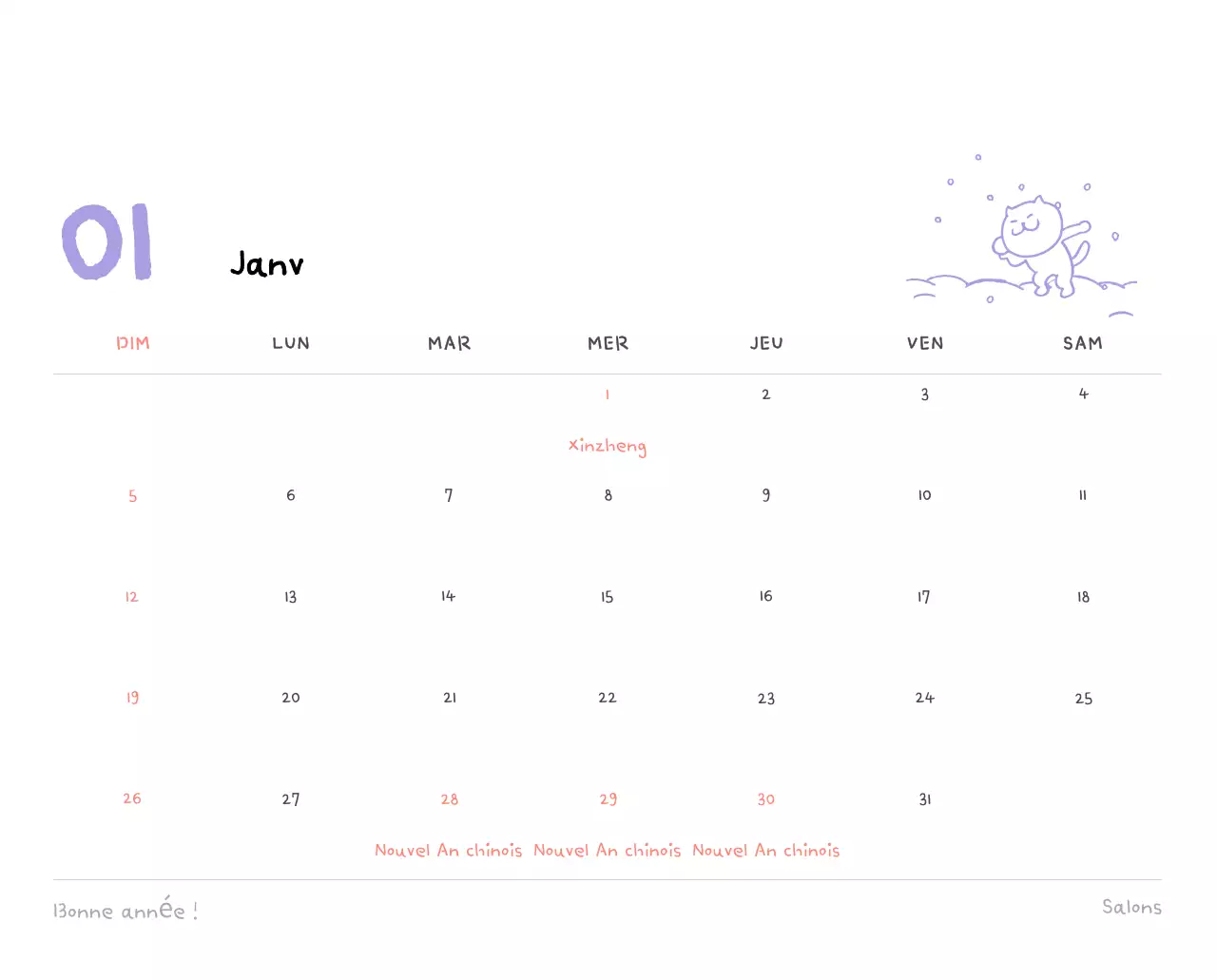 Calendrier journalier en ivoire