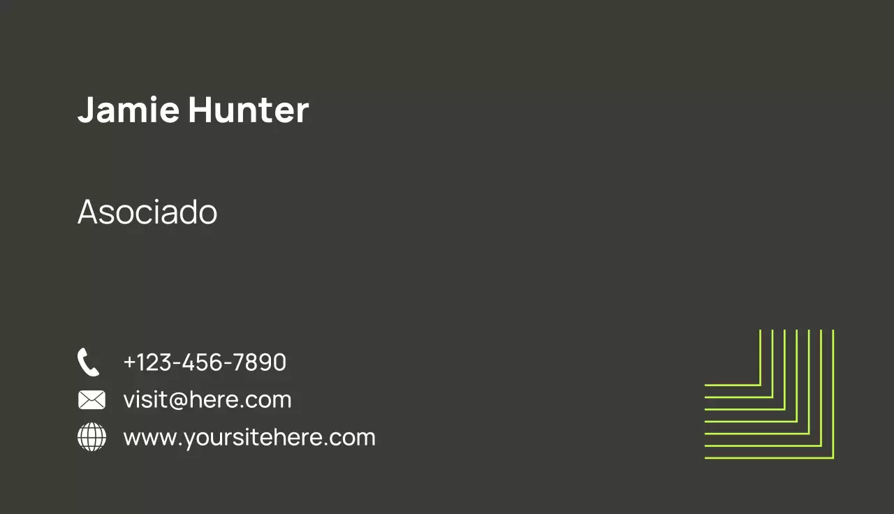 tarjeta de visita moderna gris