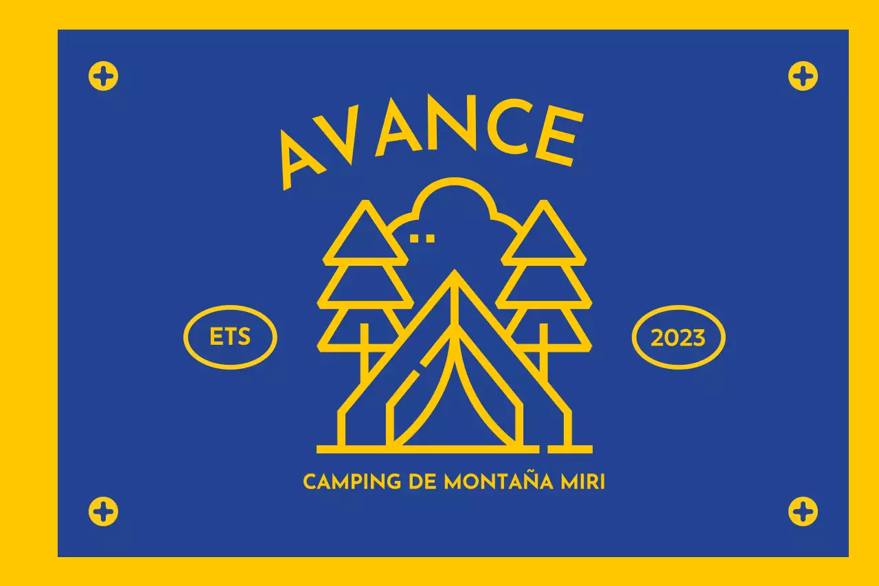 Diseñar un camping con iconos ilustrados