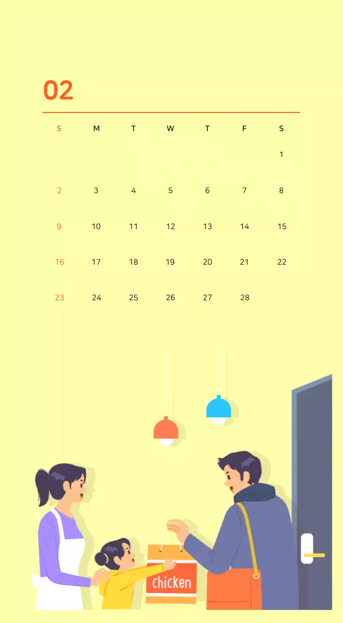 Illustration d'une famille multicolore