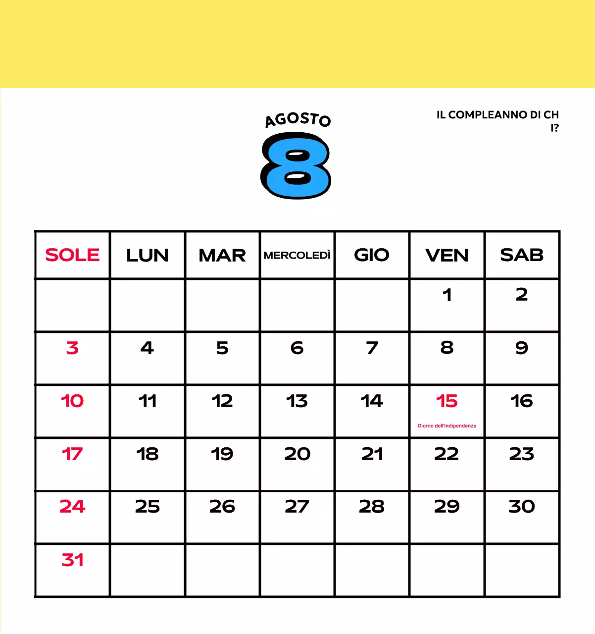 Calendari colorati con una varietà di illustrazioni retrò