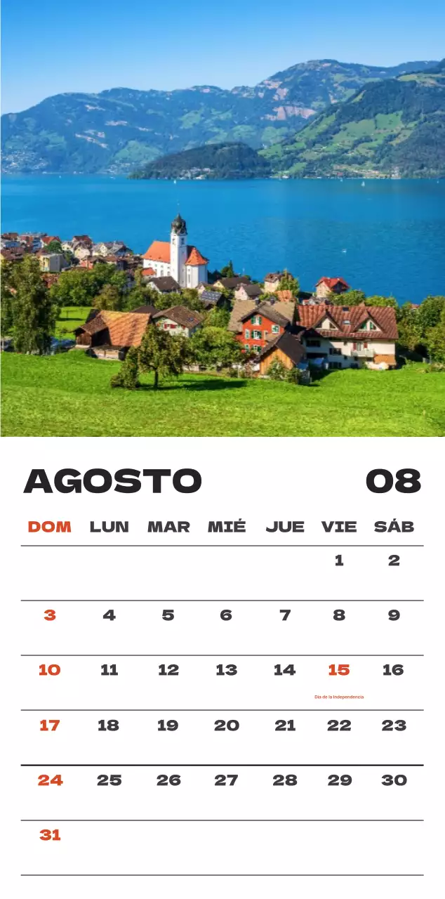 Cielo foto calendario limpio