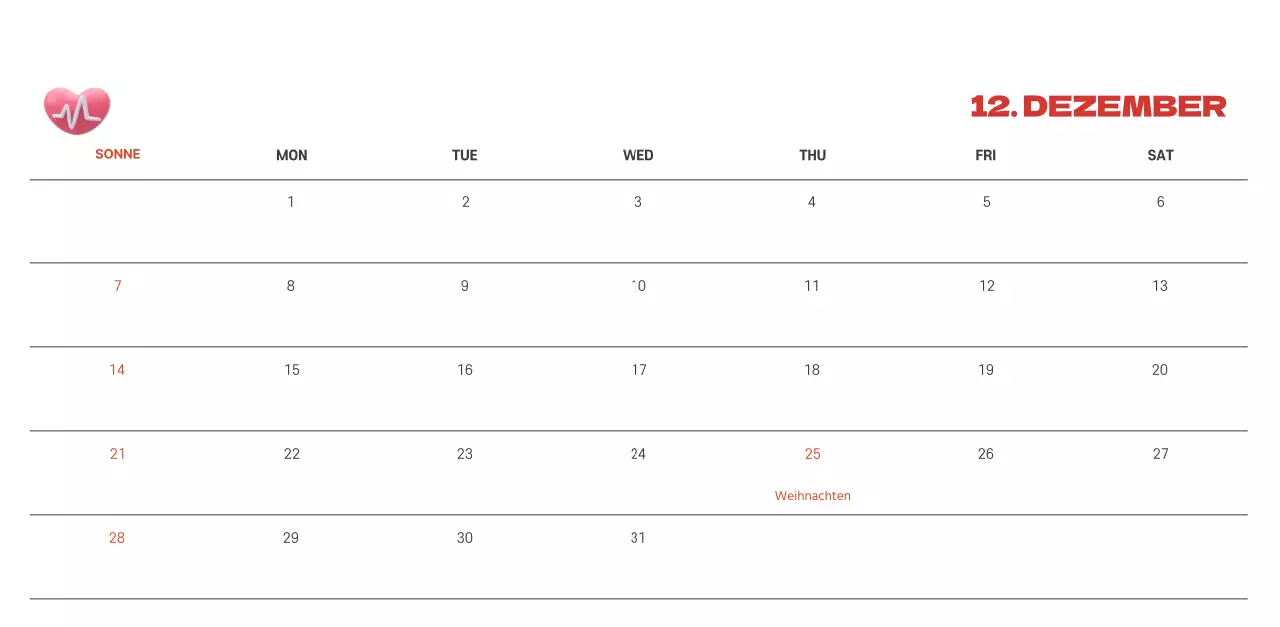 Ein festliches Krankenhaus mit Illustrationen zum Thema Gesundheit und Familie und farbenfrohen Akzenten