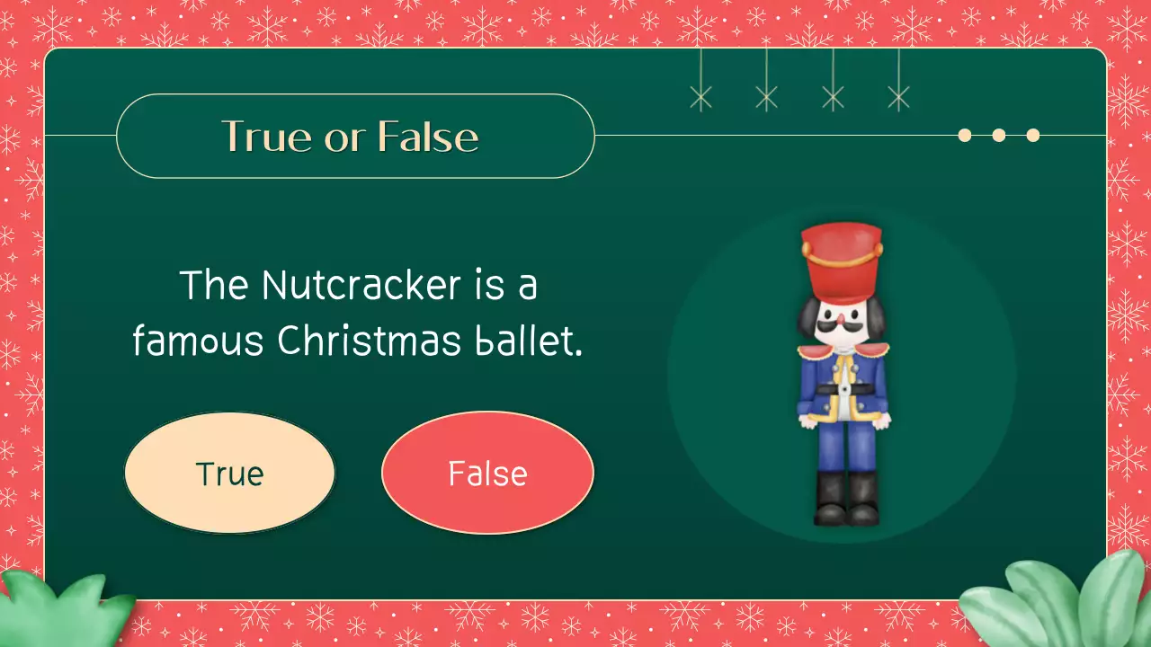 Red Traditional Christmas Quiz Event Presentation