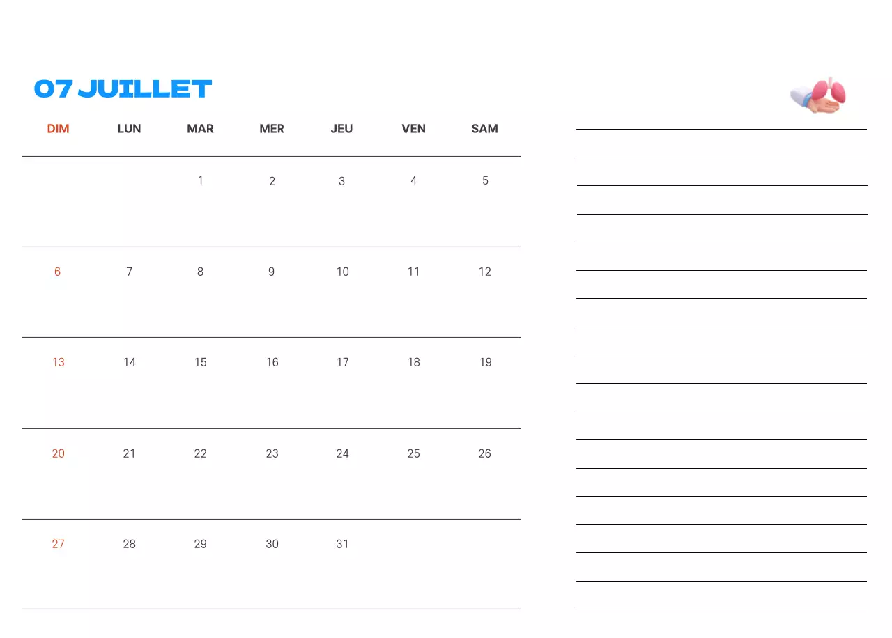 Un hôpital festif avec des illustrations sur le thème de la santé et de la famille et des accents colorés.