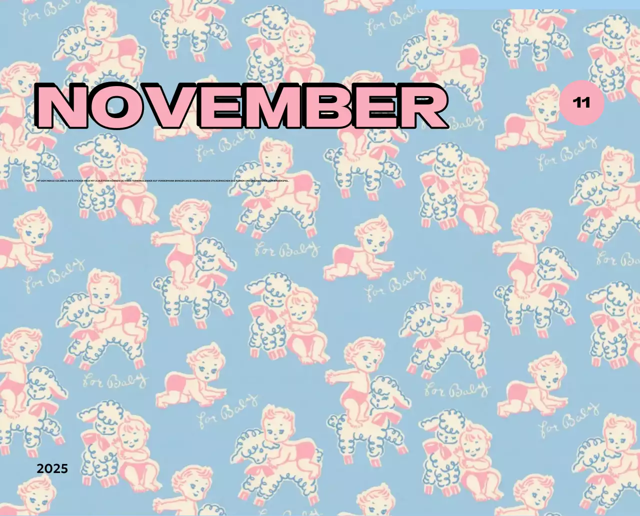 Bunte Kalender mit einer Vielzahl von Retro-Illustrationen