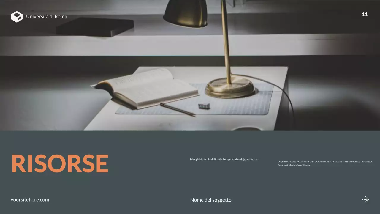 presentazione del progetto orange modern