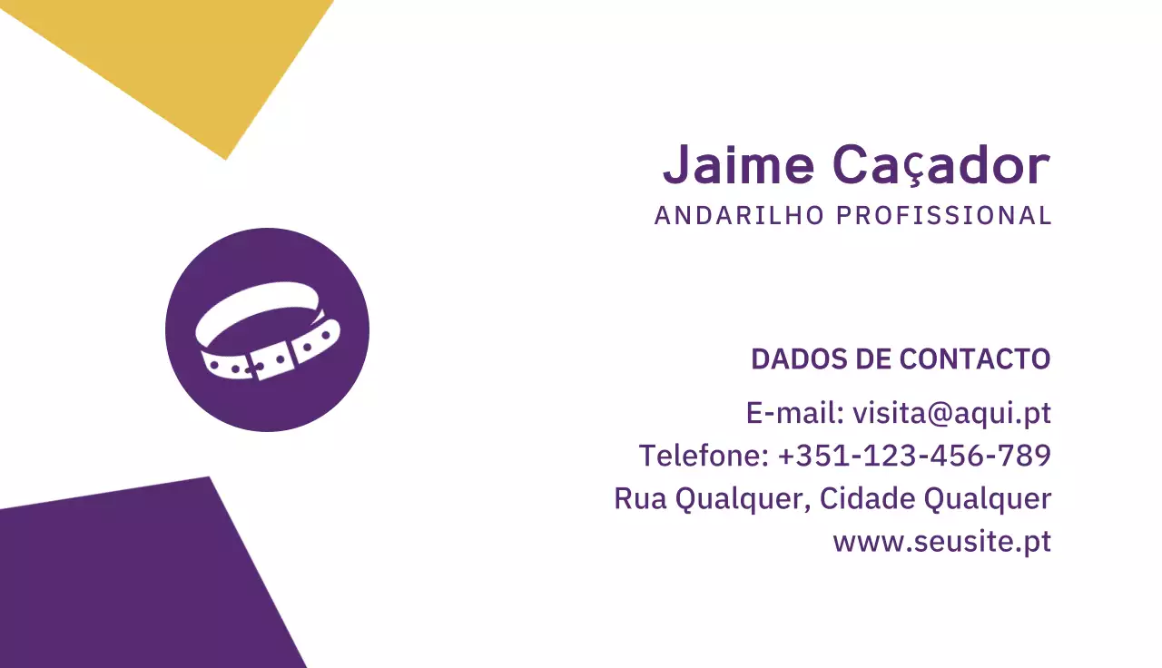 cartão de visita moderno roxo