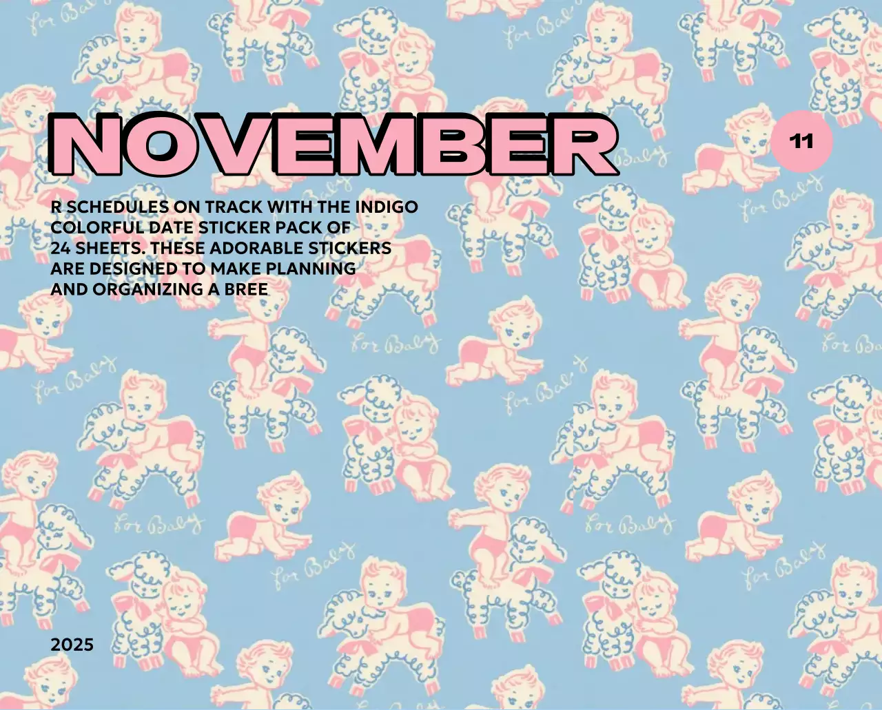 様々なレトロなイラストが描かれたカラフルなカレンダーカレンダー