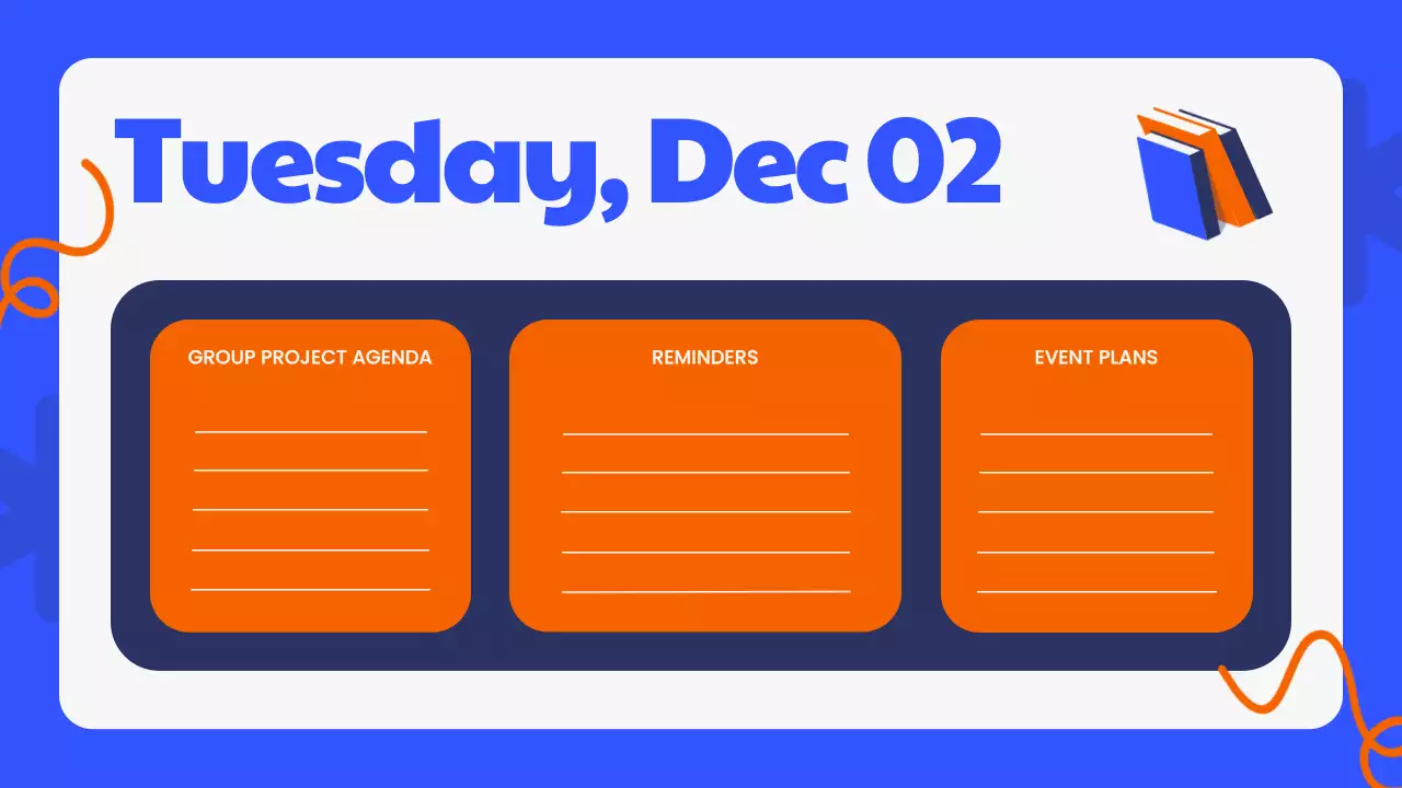 Blue Simple Class Agenda Planner Presentation