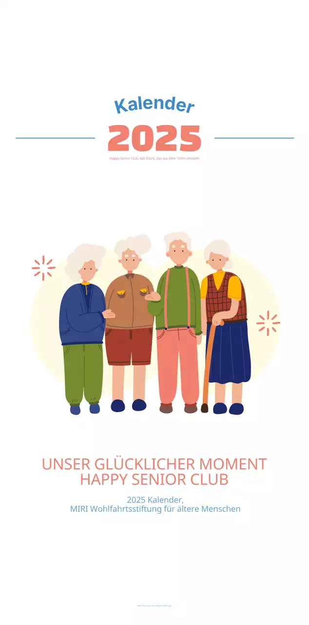 Geschäftskalender mit niedlichen Illustrationen