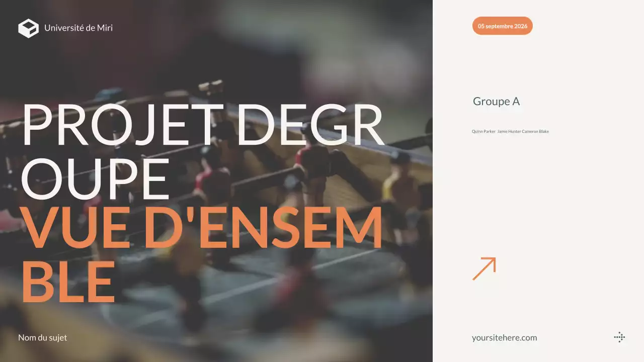 présentation générale du projet orange modern