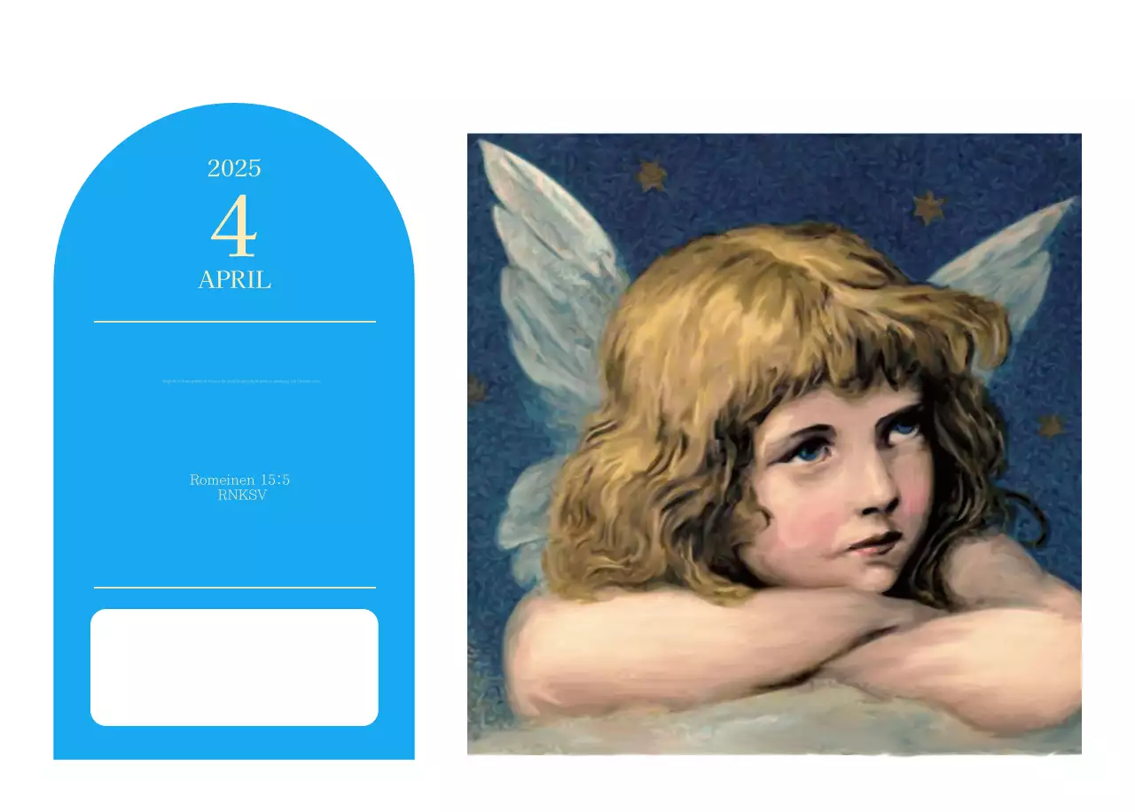 Blauw modern concept kerkkalender