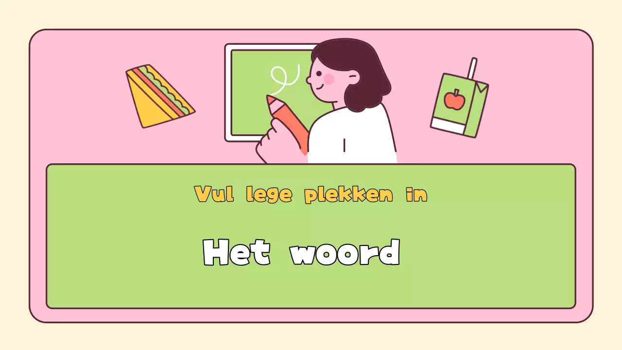 Speelse quiz lay-out voor basisschool