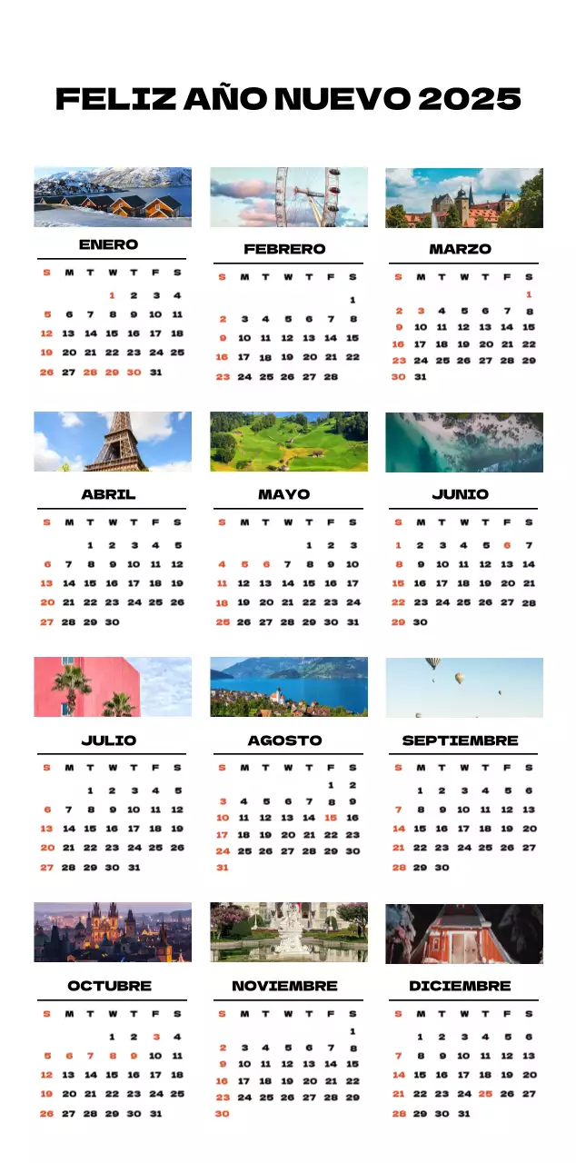 Cielo foto calendario limpio