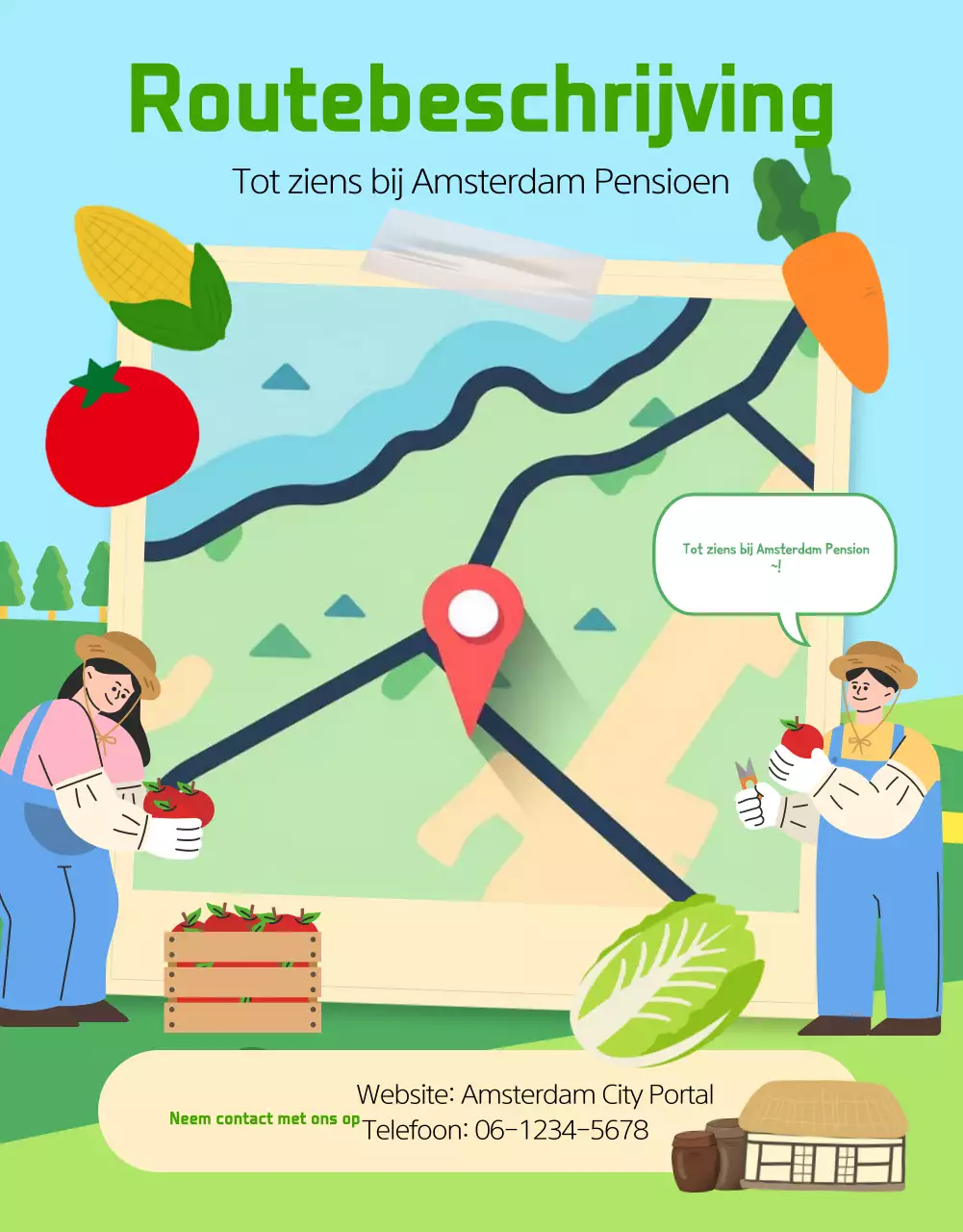 Plattelandservaringen promoten in lichtblauw