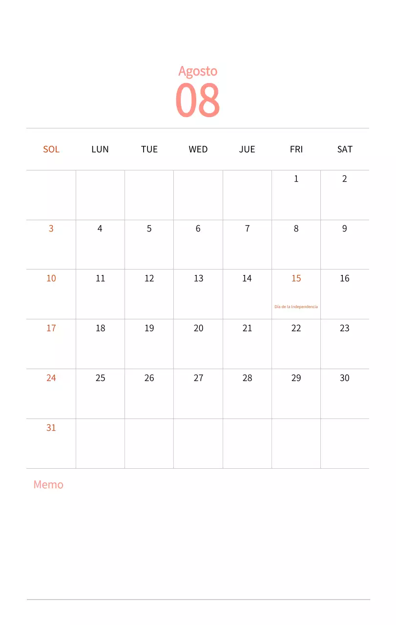 Calendario de Año Nuevo con cálidas ilustraciones