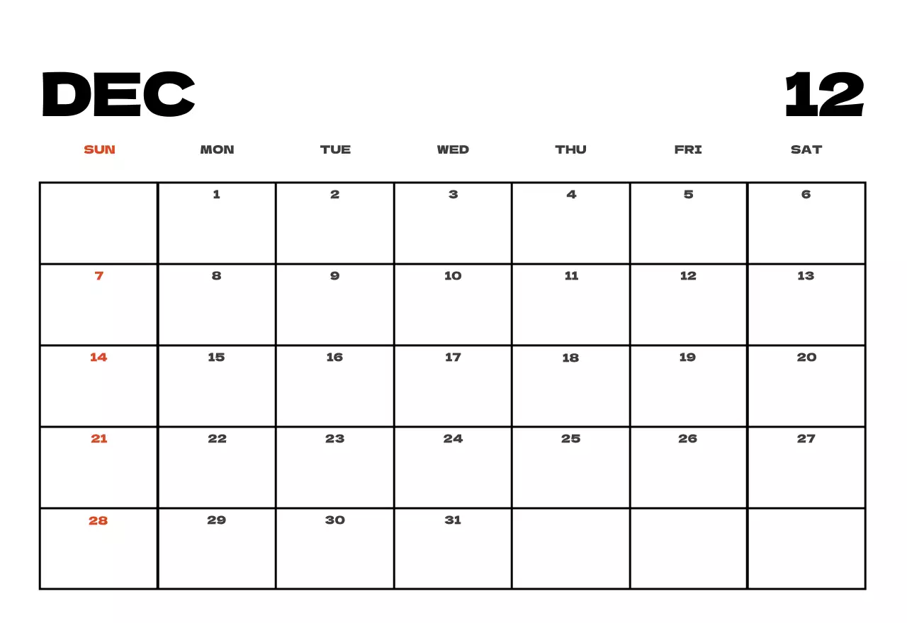 空写真すっきりカレンダーカレンダー