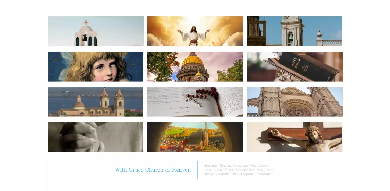 Blue modern concept church calendar