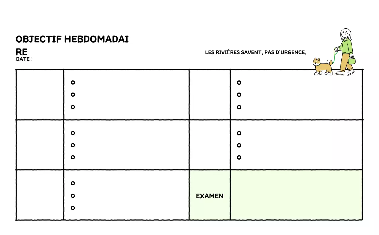 Calendrier illustré avec un joli style de lignes