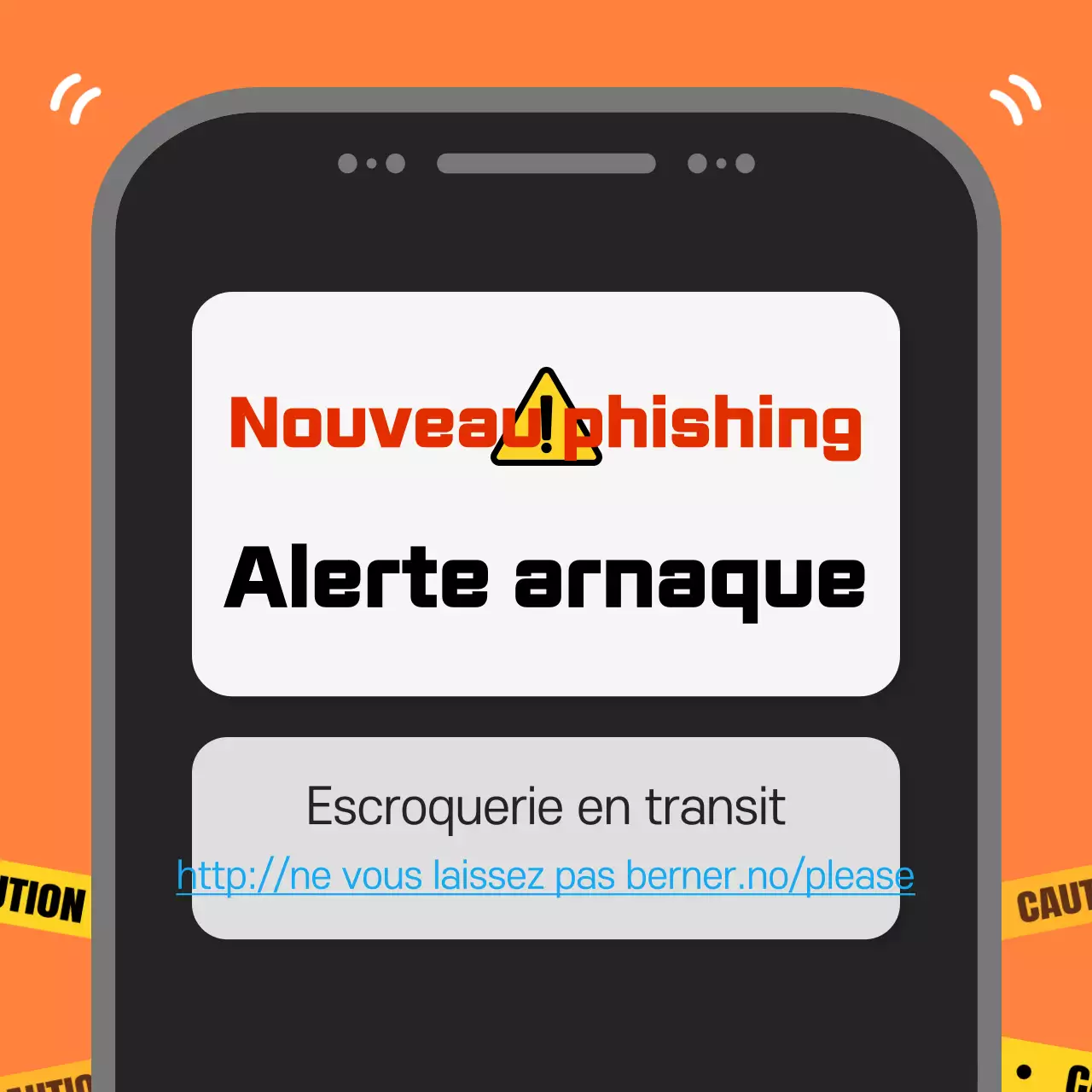 Attention à l'hameçonnage orange simple