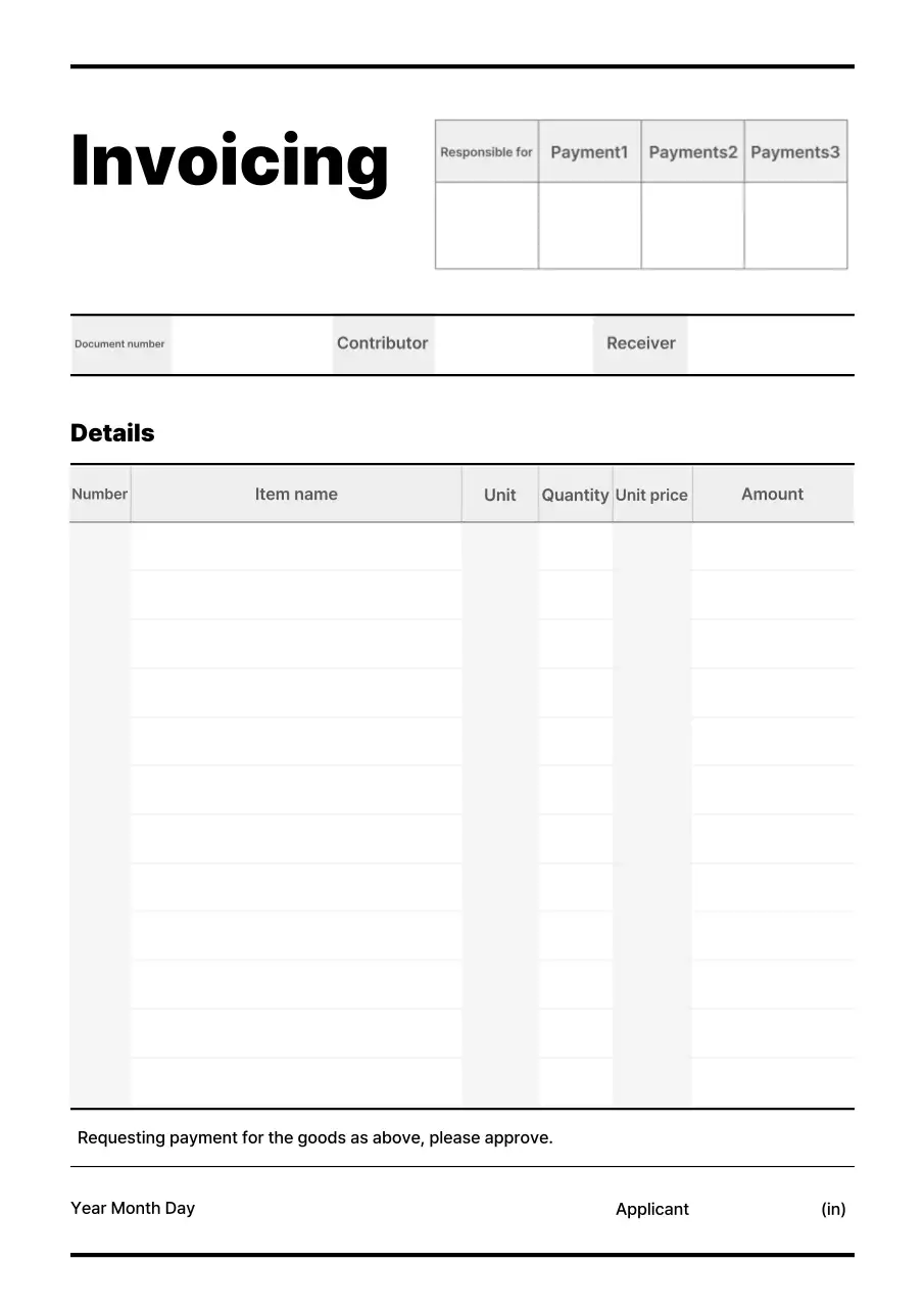 Tài liệu hóa đơn tối thiểu màu đen