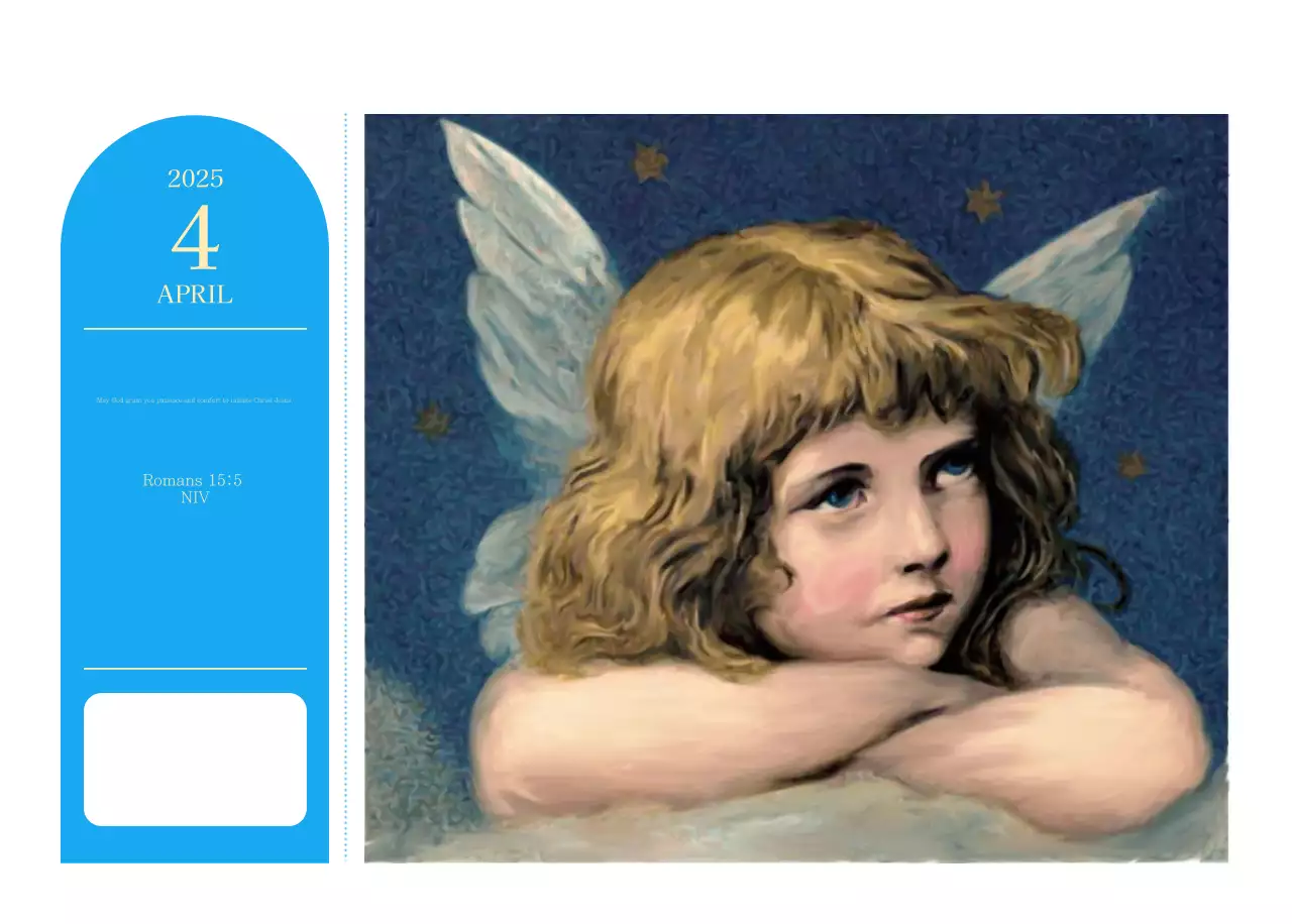 Blue modern concept church calendar