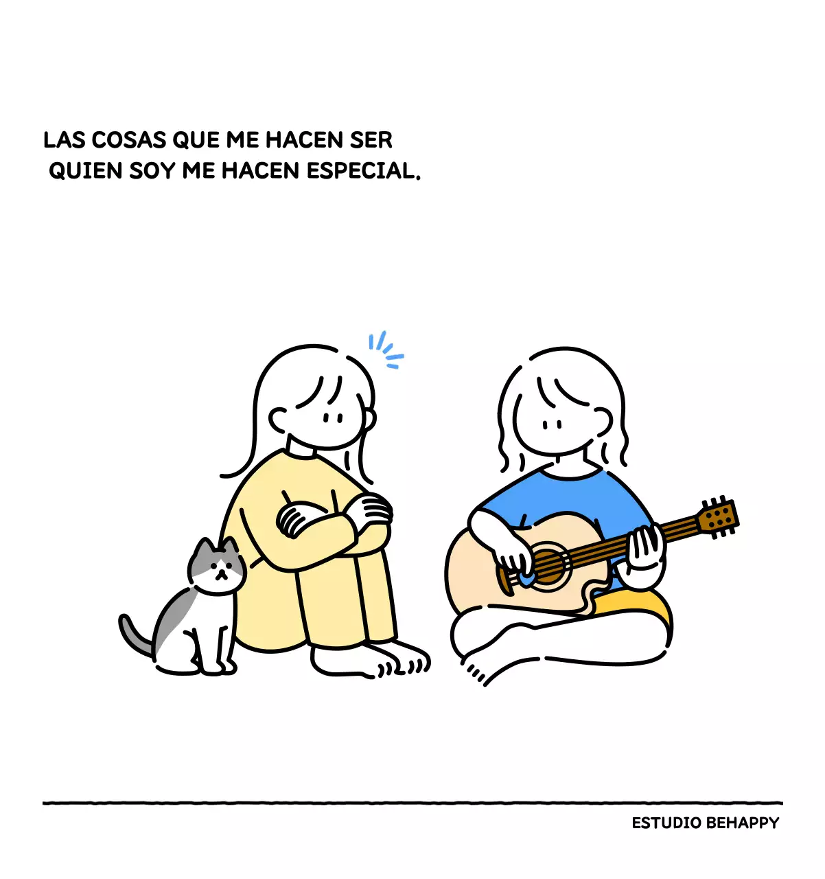 Calendario ilustrado con un bonito estilo de líneas