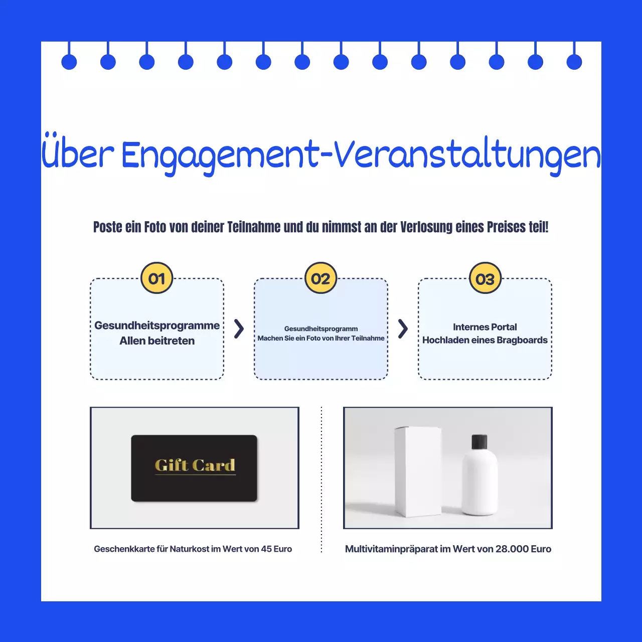 Werben Sie in Blau für die Gesundheitskampagne Ihres Unternehmens.