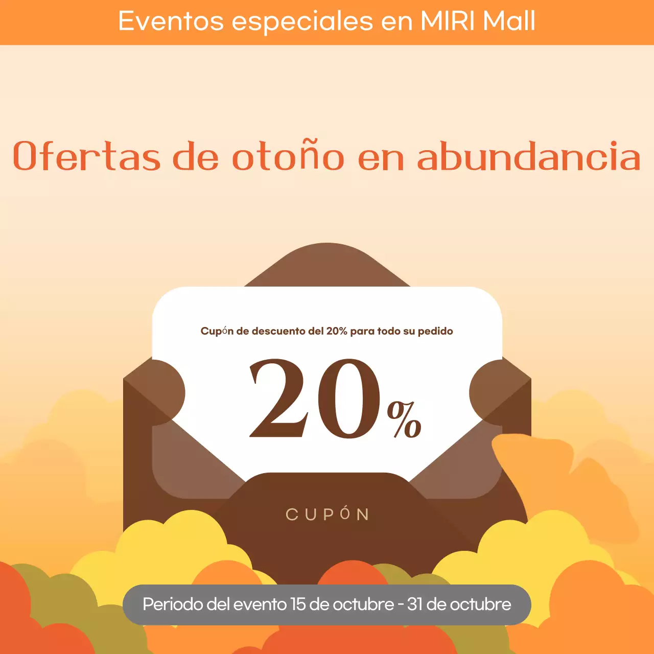 Promoción de descuento Orange Simple