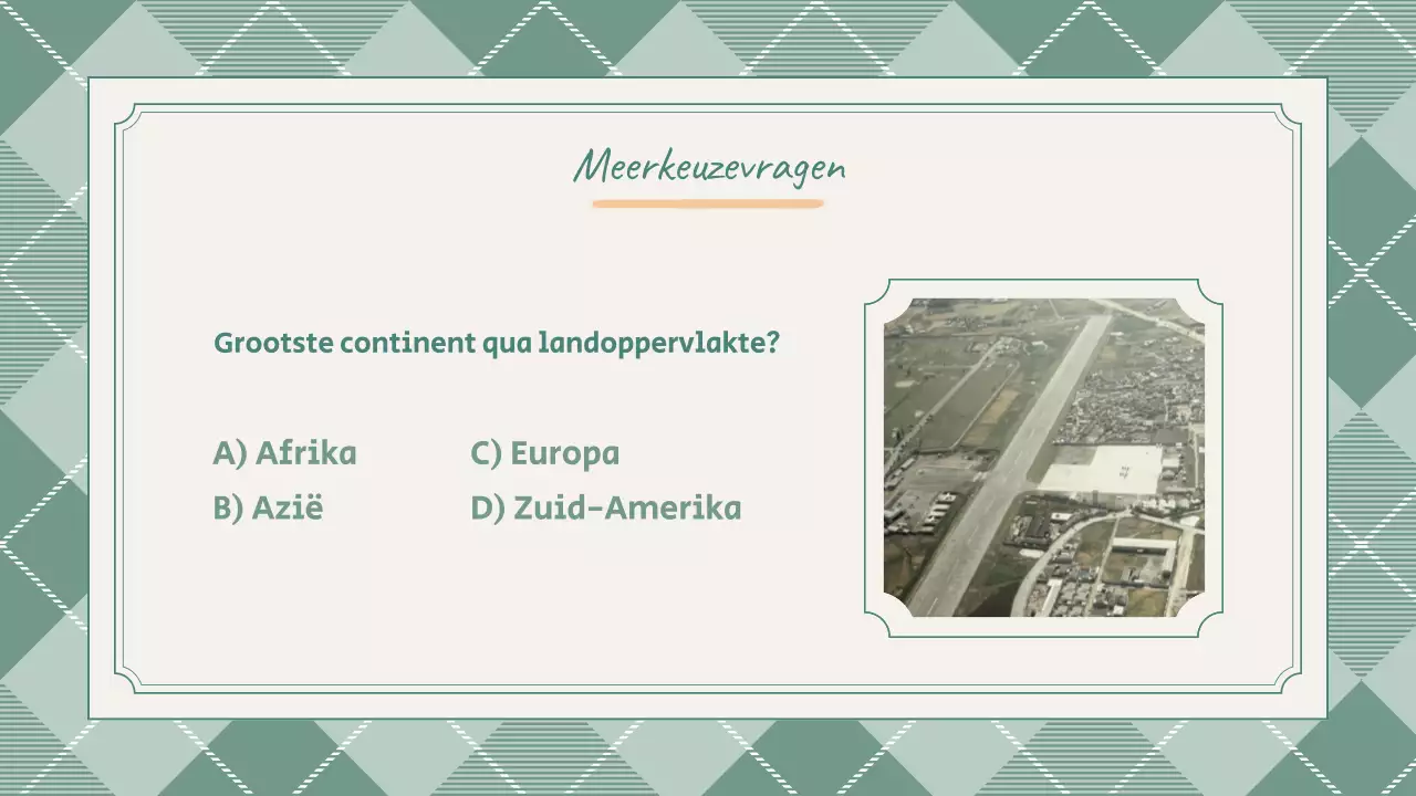 Preppy Leuke Groene School Quiz Presentatie