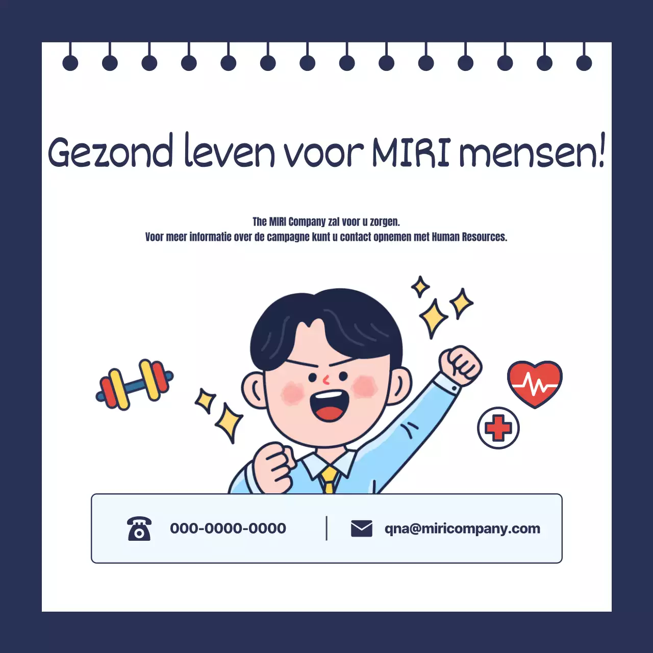 Promoot de gezondheidscampagne van je bedrijf in het blauw.