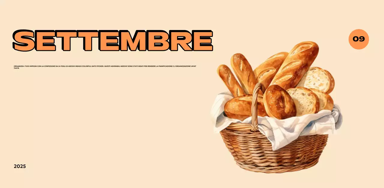 Calendari colorati con una varietà di illustrazioni retrò