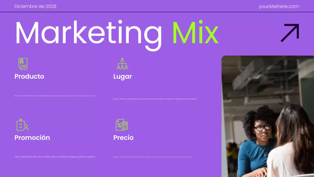 Púrpura Gradiente Moderno Presentación del Plan de Marketing