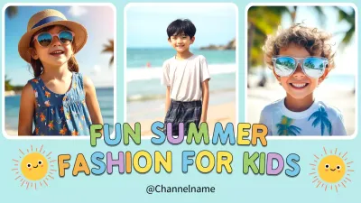 Blue Trendy Kids Fashion Promotion YouTube Thumbnail