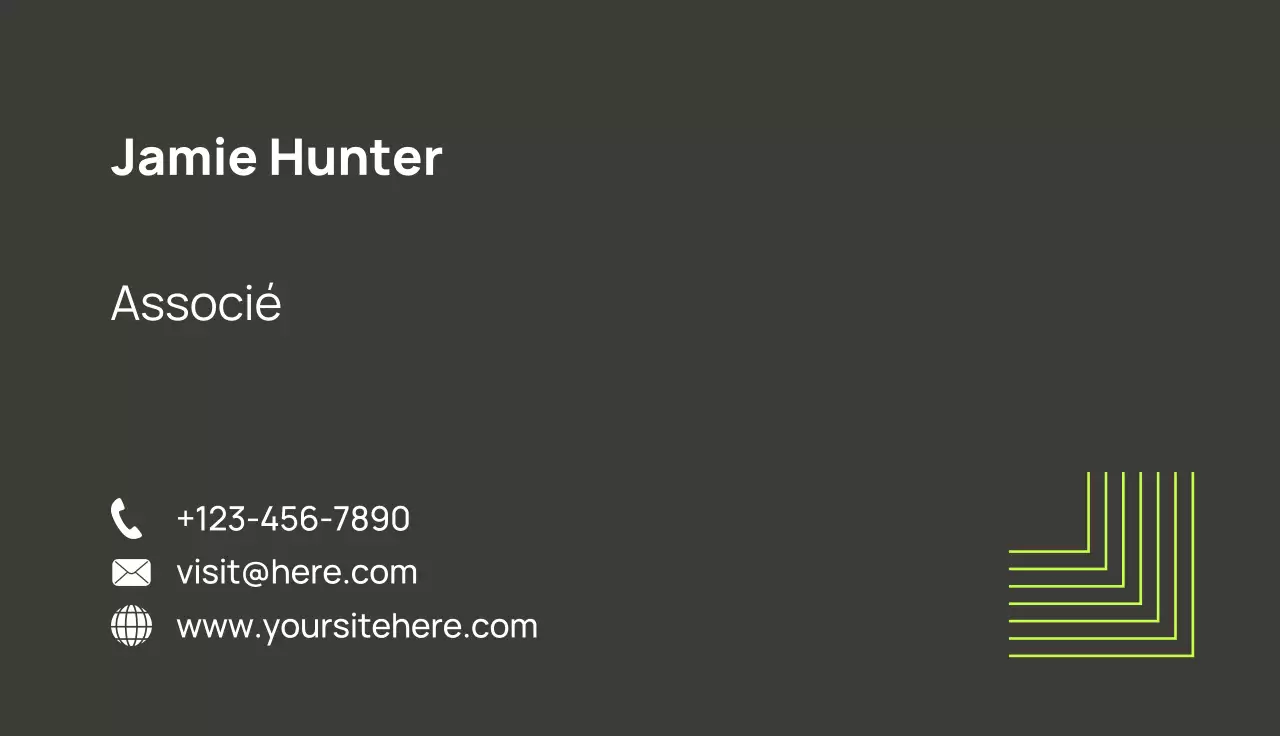 carte de visite moderne grise