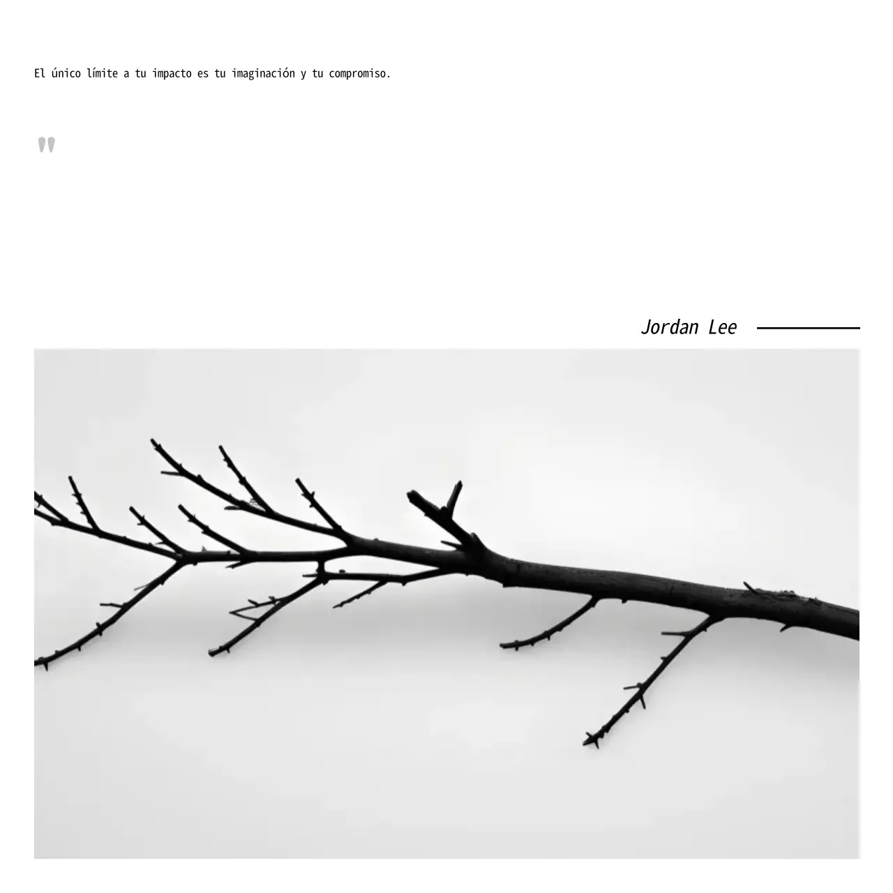 Póster negro de inspiración minimalista