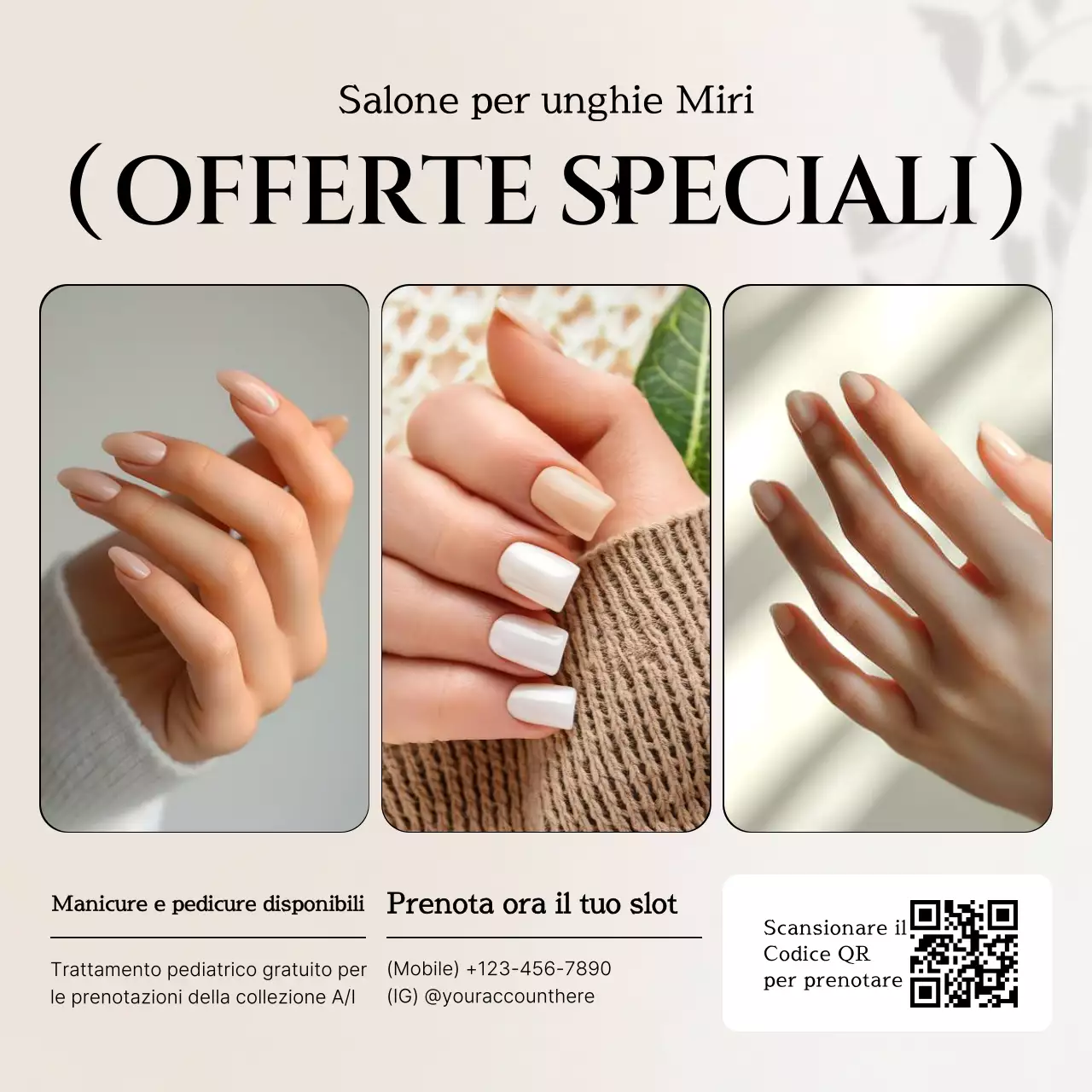 Promozione unghie moderna beige