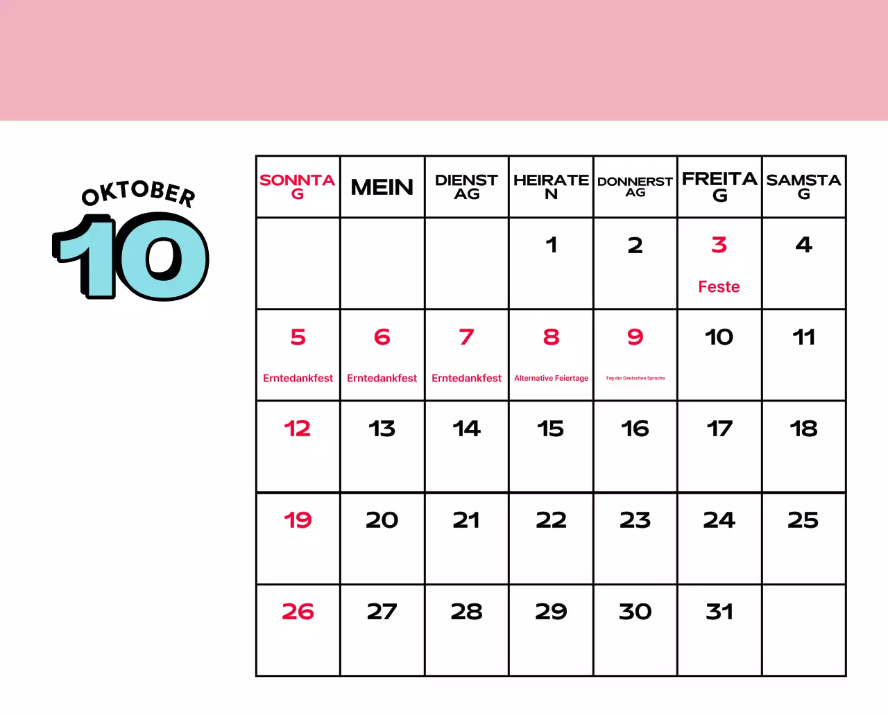 Bunte Kalender mit einer Vielzahl von Retro-Illustrationen