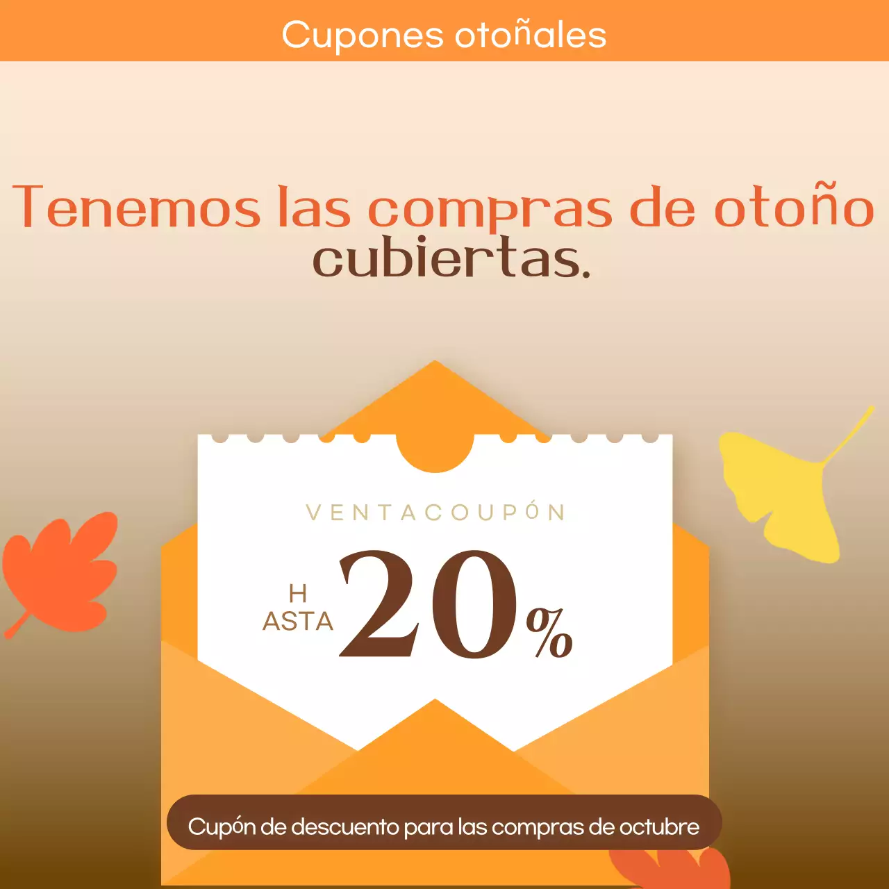 Promoción de descuento Orange Simple