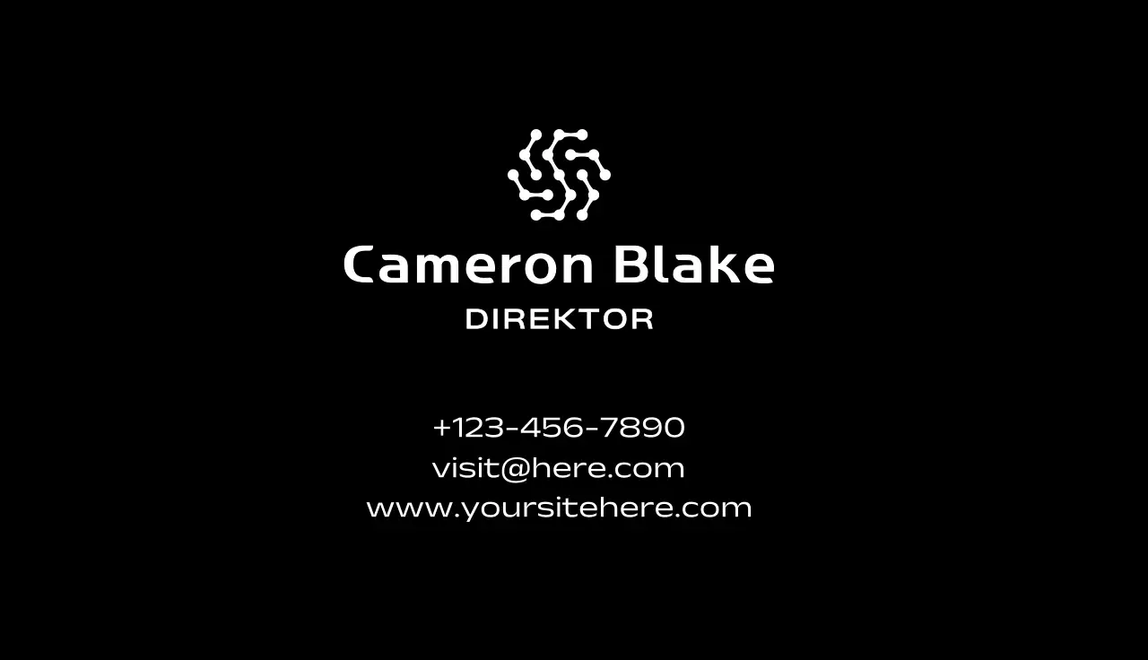 schwarze moderne Visitenkarte