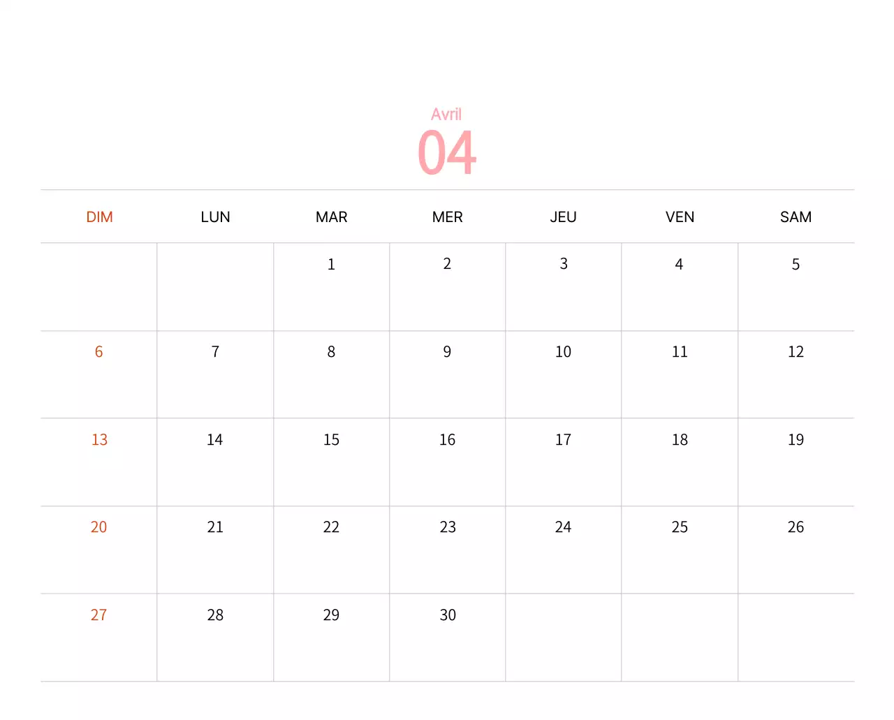 Calendrier du Nouvel An avec illustrations chaleureuses