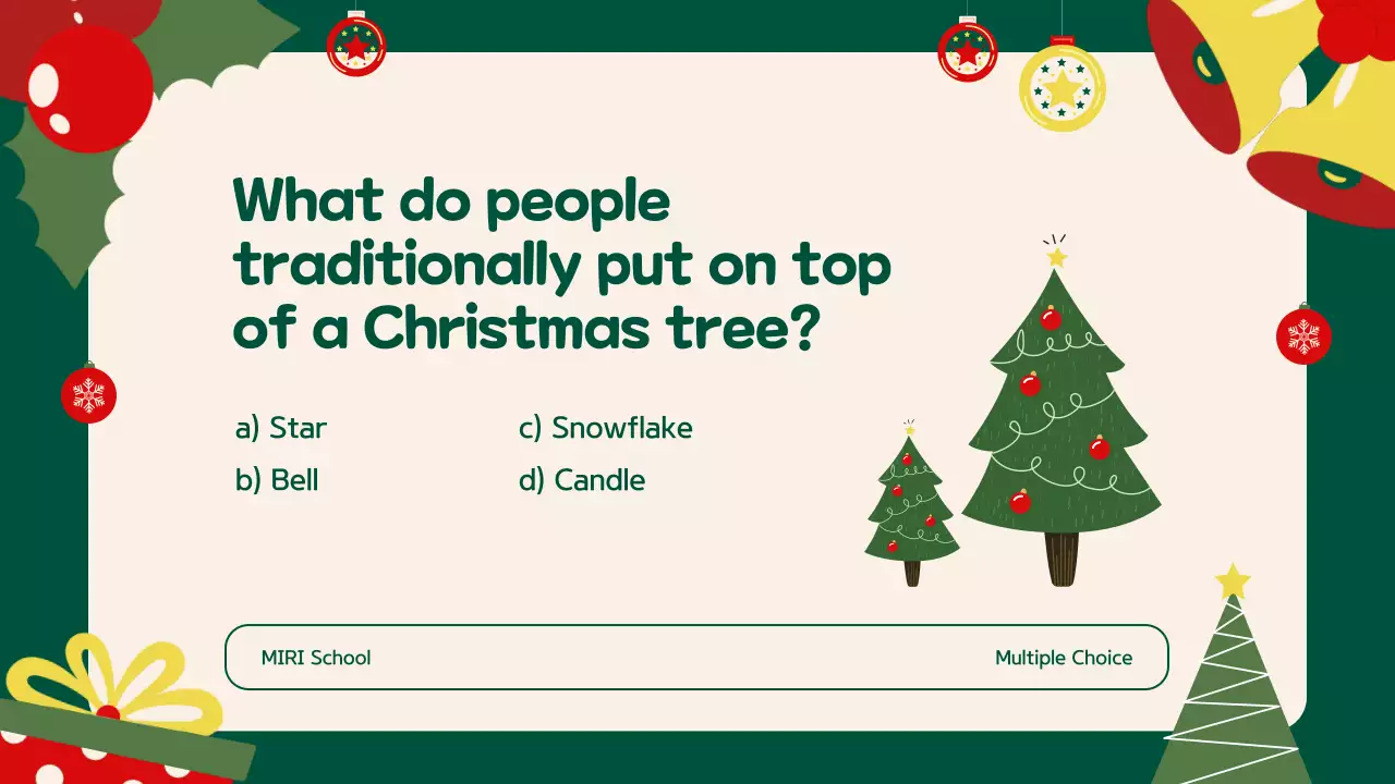 Green Festive Christmas Quiz Announcement Presentation