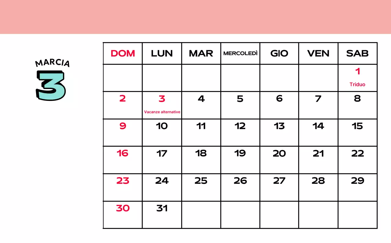 Calendari colorati con una varietà di illustrazioni retrò