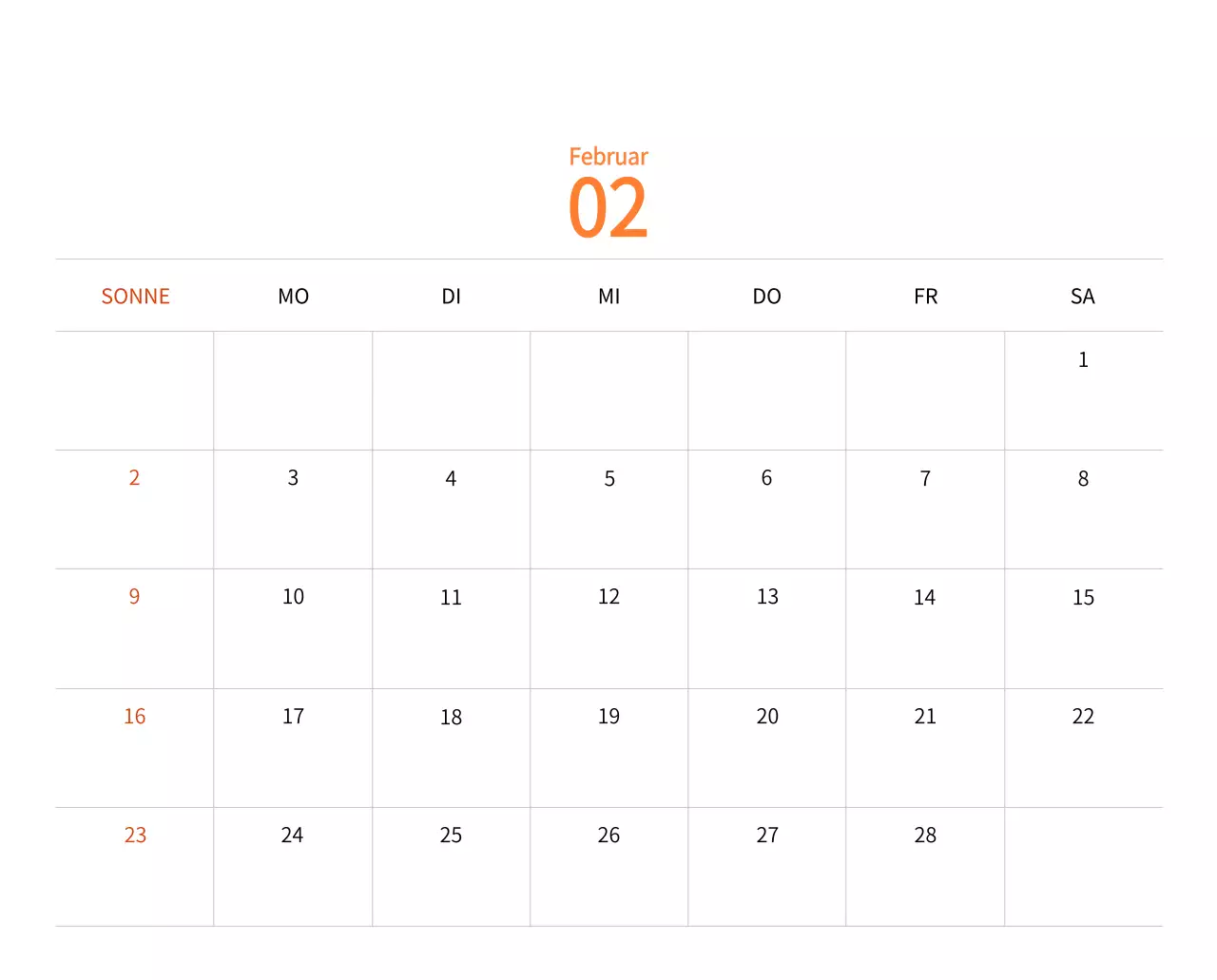 Neujahrskalender mit warmen Illustrationen