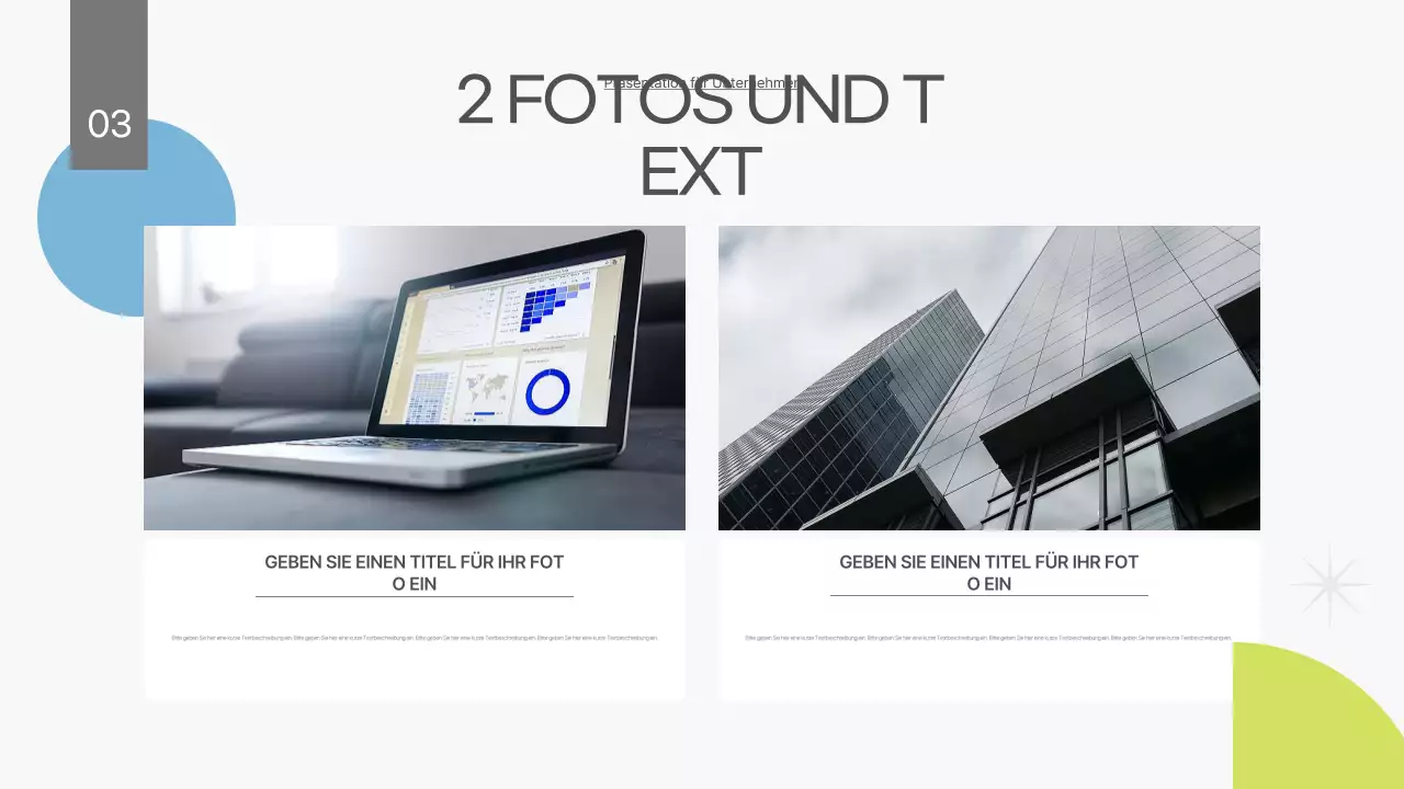 Ein weißer, sauberer Geschäftsplan