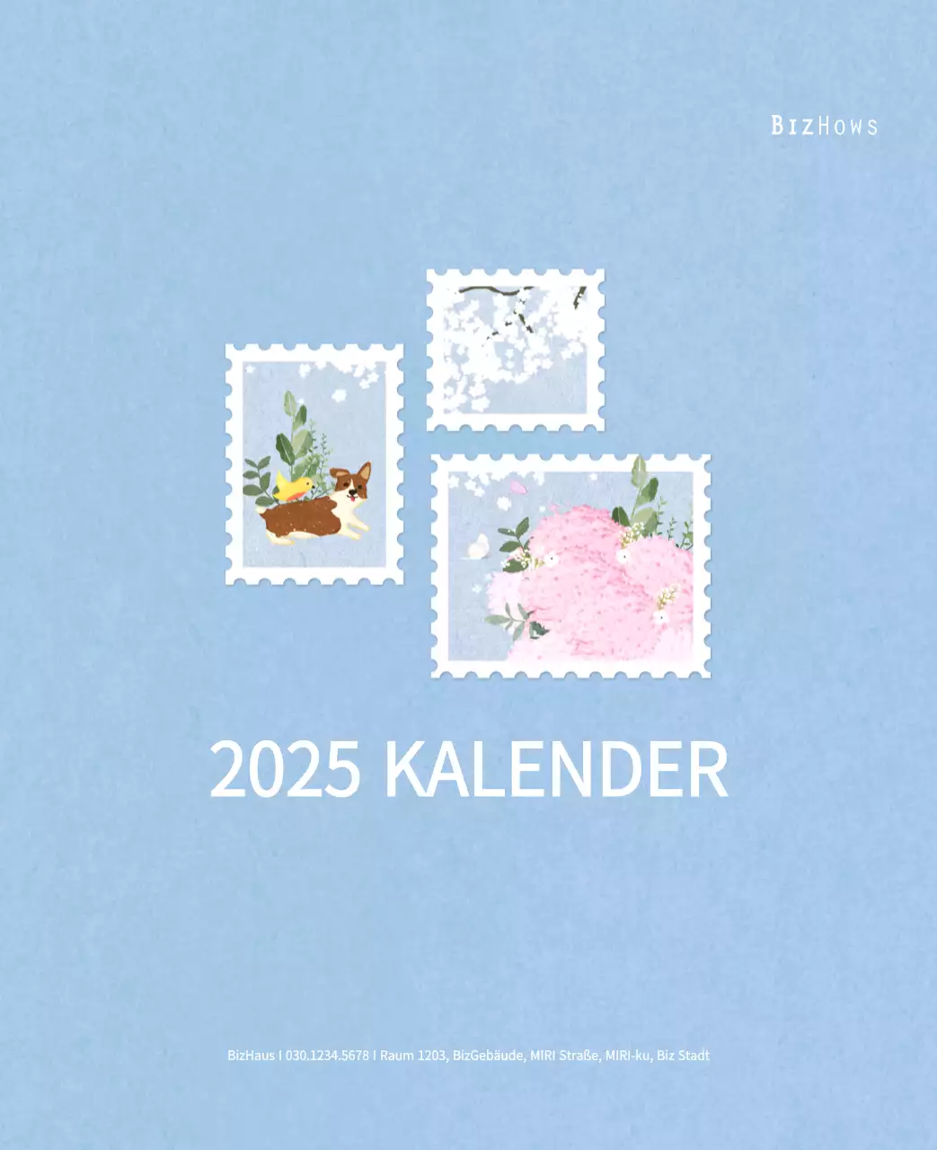 Stempelillustrationen mit einem warmen Konzept