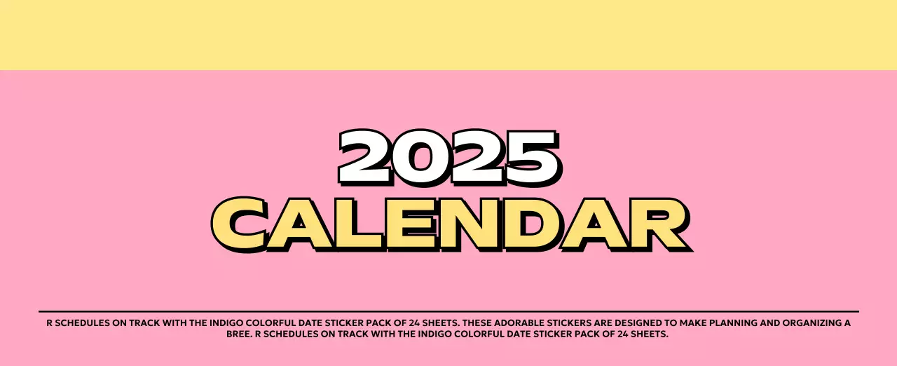 様々なレトロなイラストが描かれたカラフルなカレンダーカレンダー