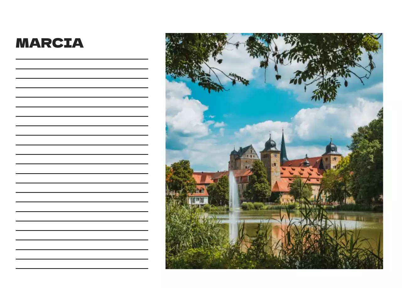 Calendario pulito con foto del cielo